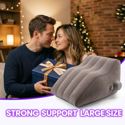 Inflatable Couples Position Pillow – Velvety Flocked Cushion for Enhanced Support and Comfort in Intimate Experiences, Portable Adult Furniture for Men and Women