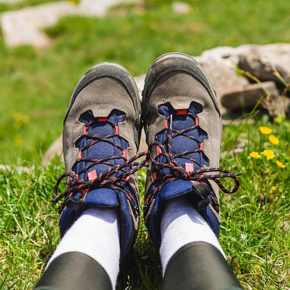 round Work Boot Laces: 2 Pairs Heavy Duty Shoe Laces for Boots