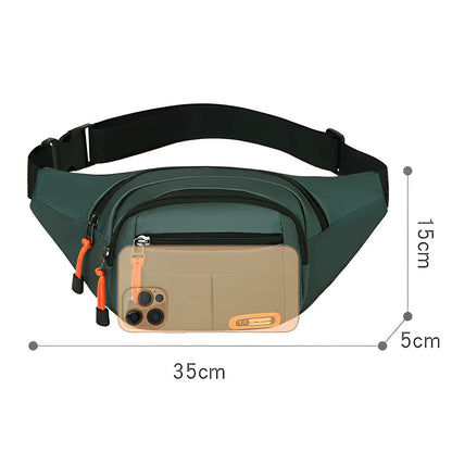 Multifunctional Oxford Waterproof Waist Bag - Large Capacity Fanny Pack for Men & Women, Durable Unisex Riñoneras Para Hombre