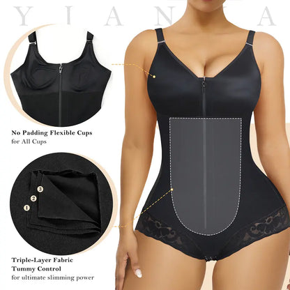 YIANNA Overbust Fajas Colombianas Shapewear for Women Tummy Control Brief Shaper Girdles Compression Garment Compression Tummy Tuck High Compression Faja