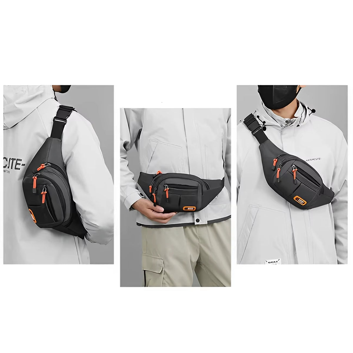 Multifunctional Oxford Waterproof Waist Bag - Large Capacity Fanny Pack for Men & Women, Durable Unisex Riñoneras Para Hombre