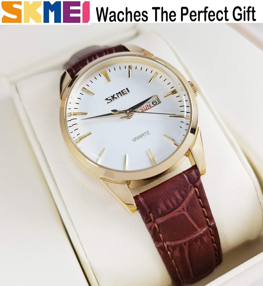 Women'S Watches for Ladies Female Black Leather Band Waterproof Fashion Casual Simple Dress Analog Day Date Business Light Wrist Watch